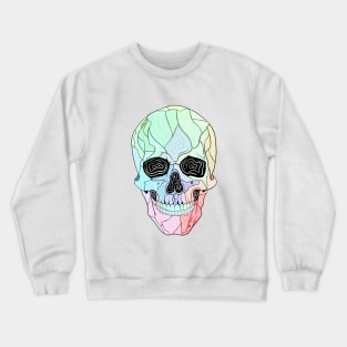 Pastel Skull by Skye Rain Art Crewneck Sweatshirt